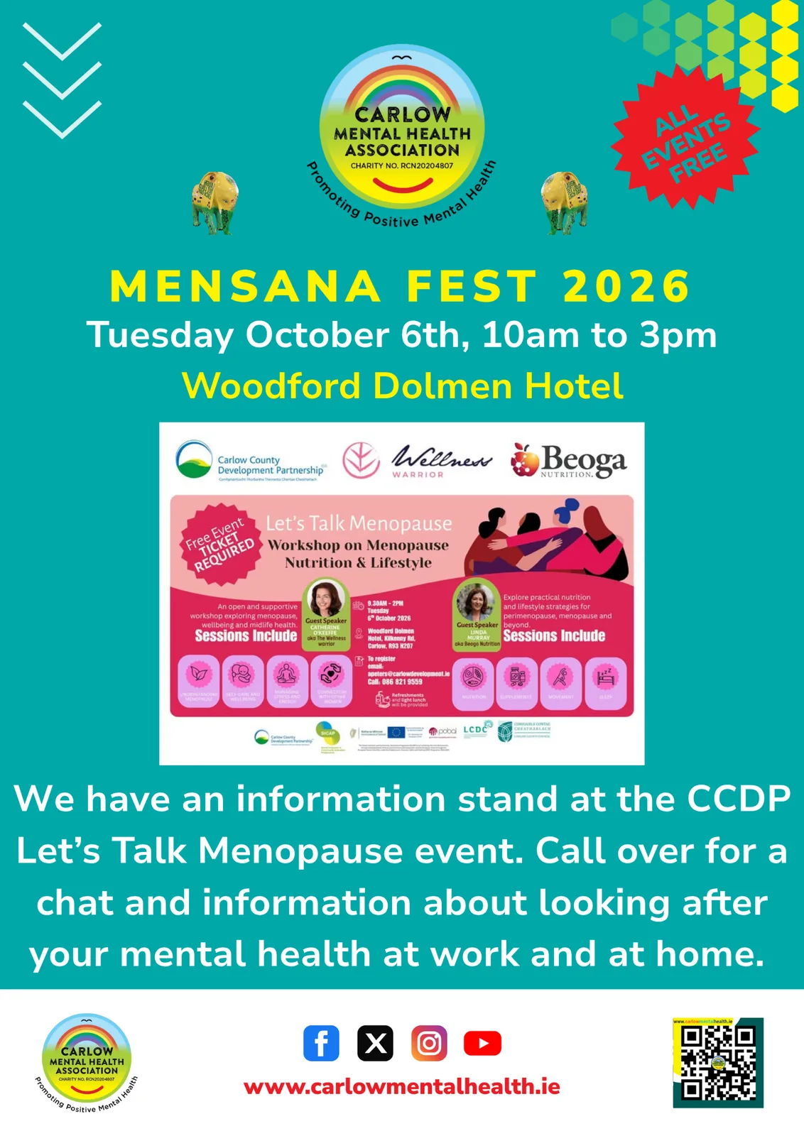 Mensana Fest: Information Stand at Let's Talk Menopause flyer