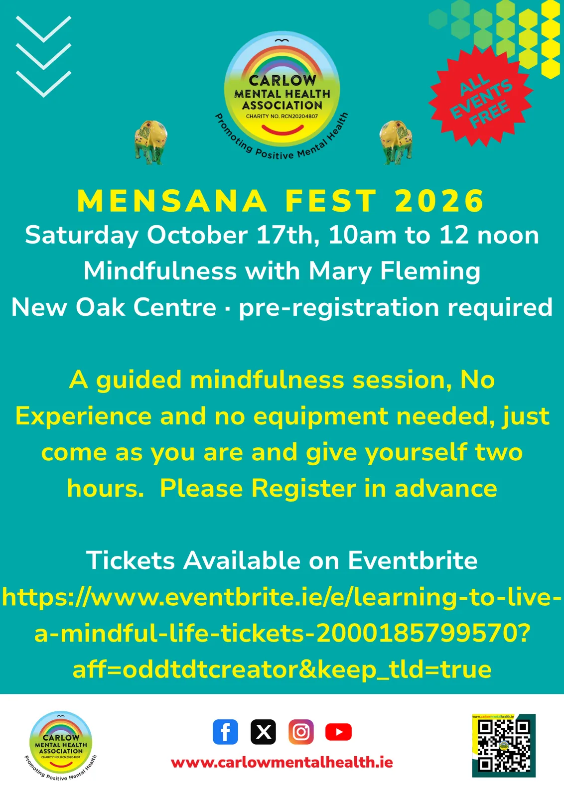 Mensana Fest: Mindfulness with Mary Fleming flyer