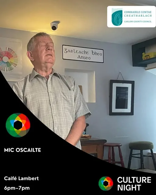 Mic Oscailte as Gaeilge flyer