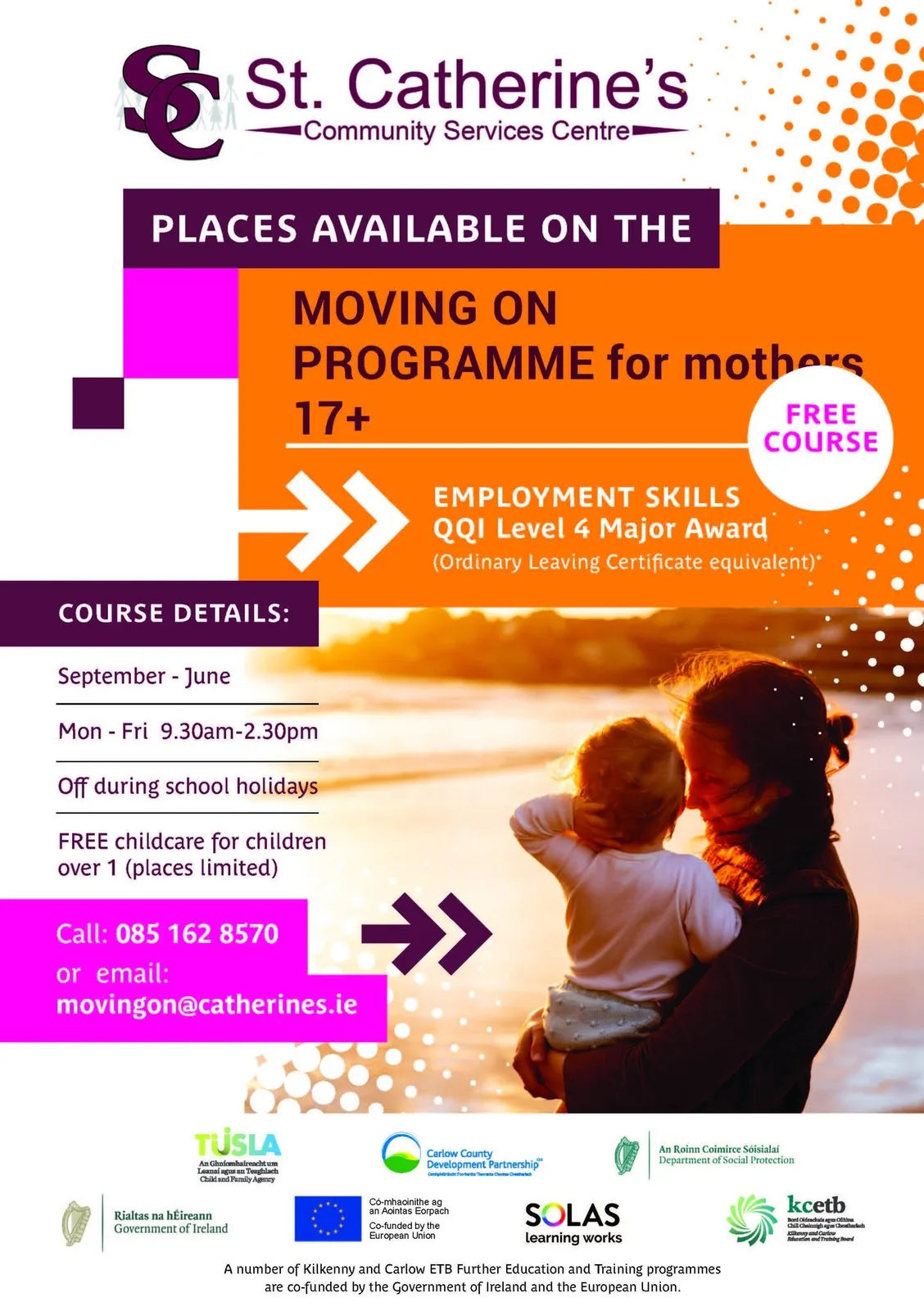 Moving On Programme for Mothers 17+ flyer