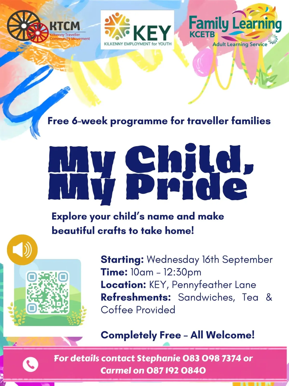 My Child, My Pride (Free 6-Week Programme for Traveller Families) flyer