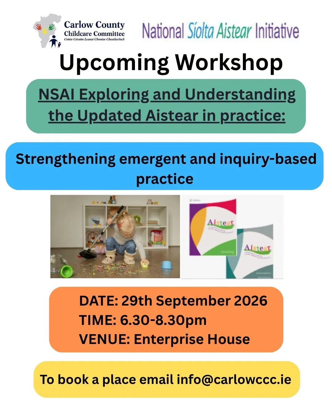 NSAI Workshop — Exploring and Understanding the Updated Aistear in Practice flyer