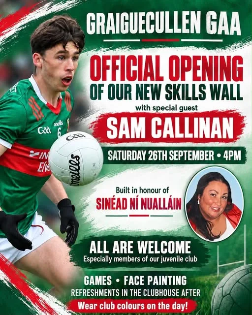 Official Opening of New Skills Wall flyer