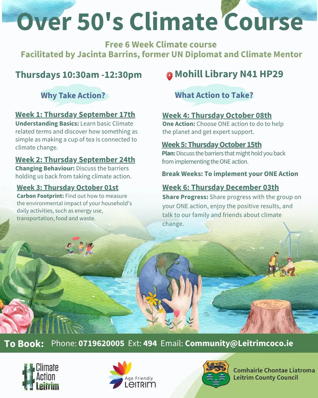 Over 50's Climate Course — Week 6: Share Progress flyer