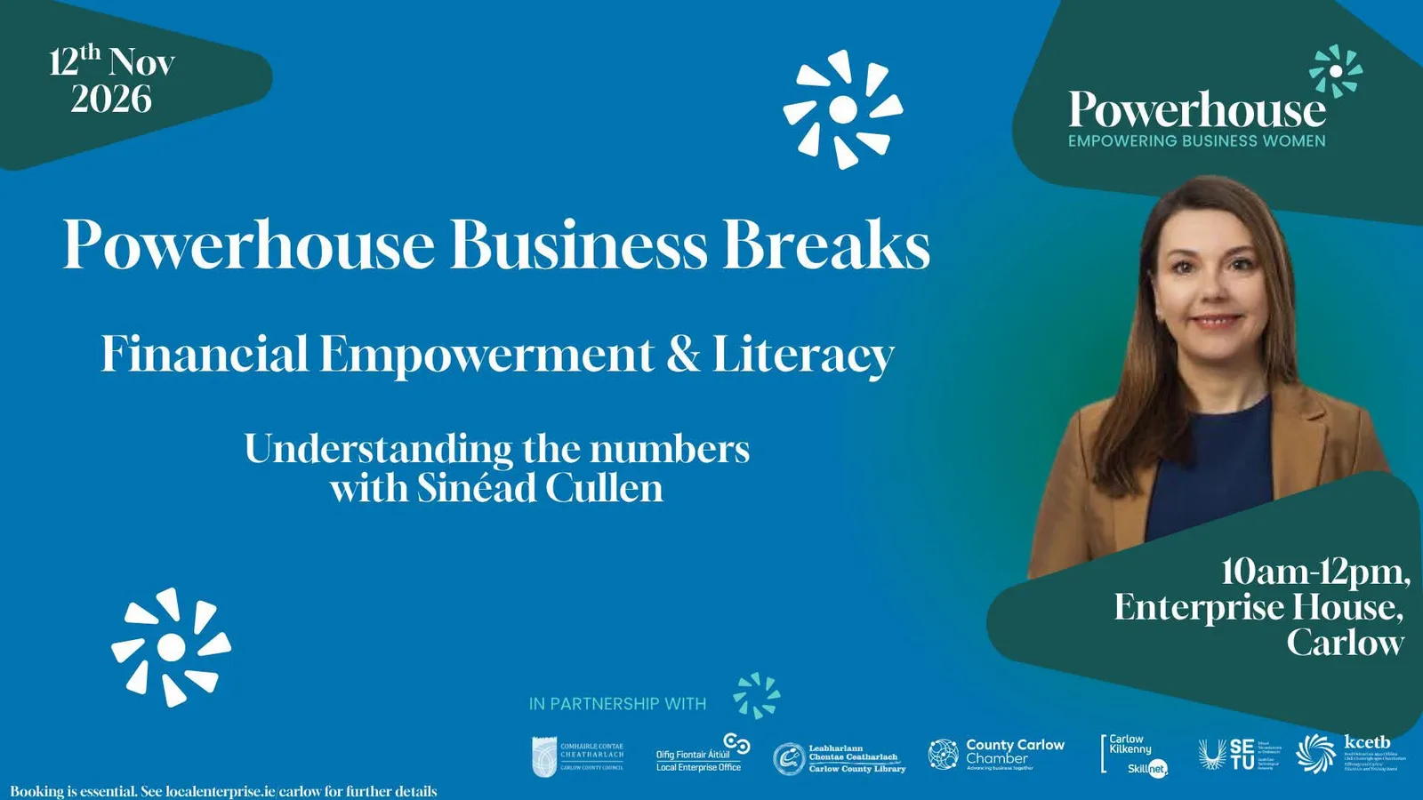 Powerhouse Business Breaks: Financial Empowerment & Literacy — Understanding the Numbers with Sinéad Cullen flyer