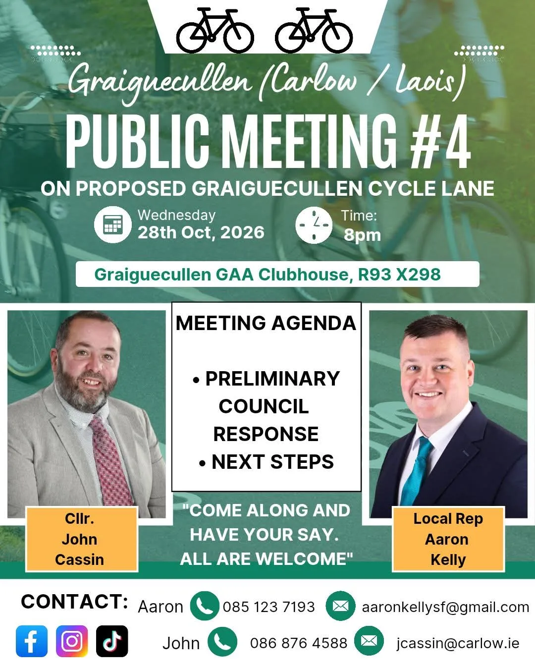 Public Meeting #4 — Proposed Graiguecullen Cycle Lane flyer