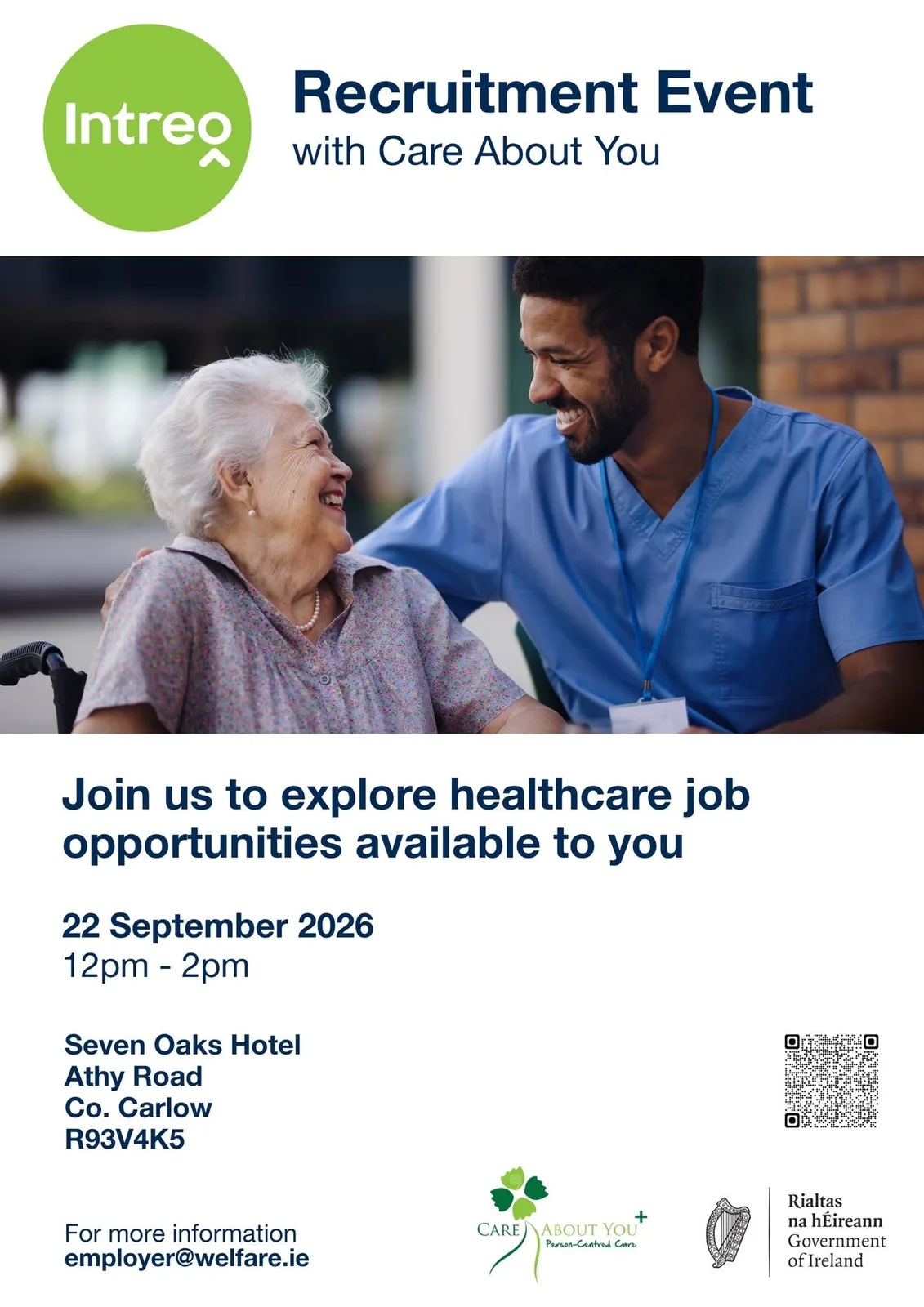Recruitment Event with Care About You flyer