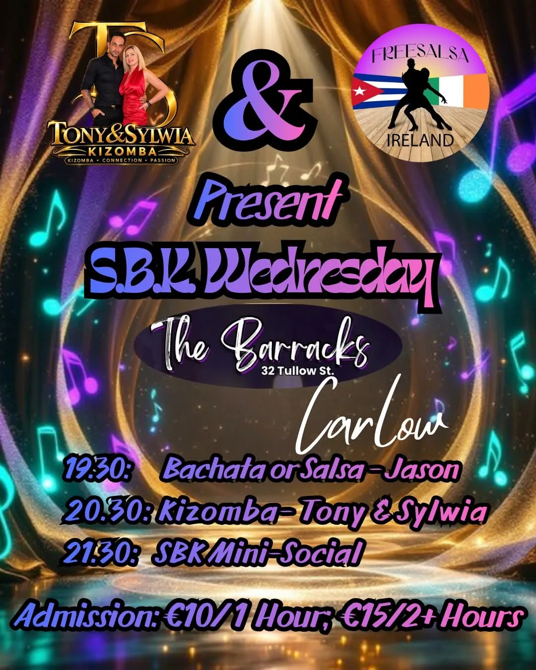 S.B.K. Wednesday — Salsa, Bachata & Kizomba at The Barracks flyer