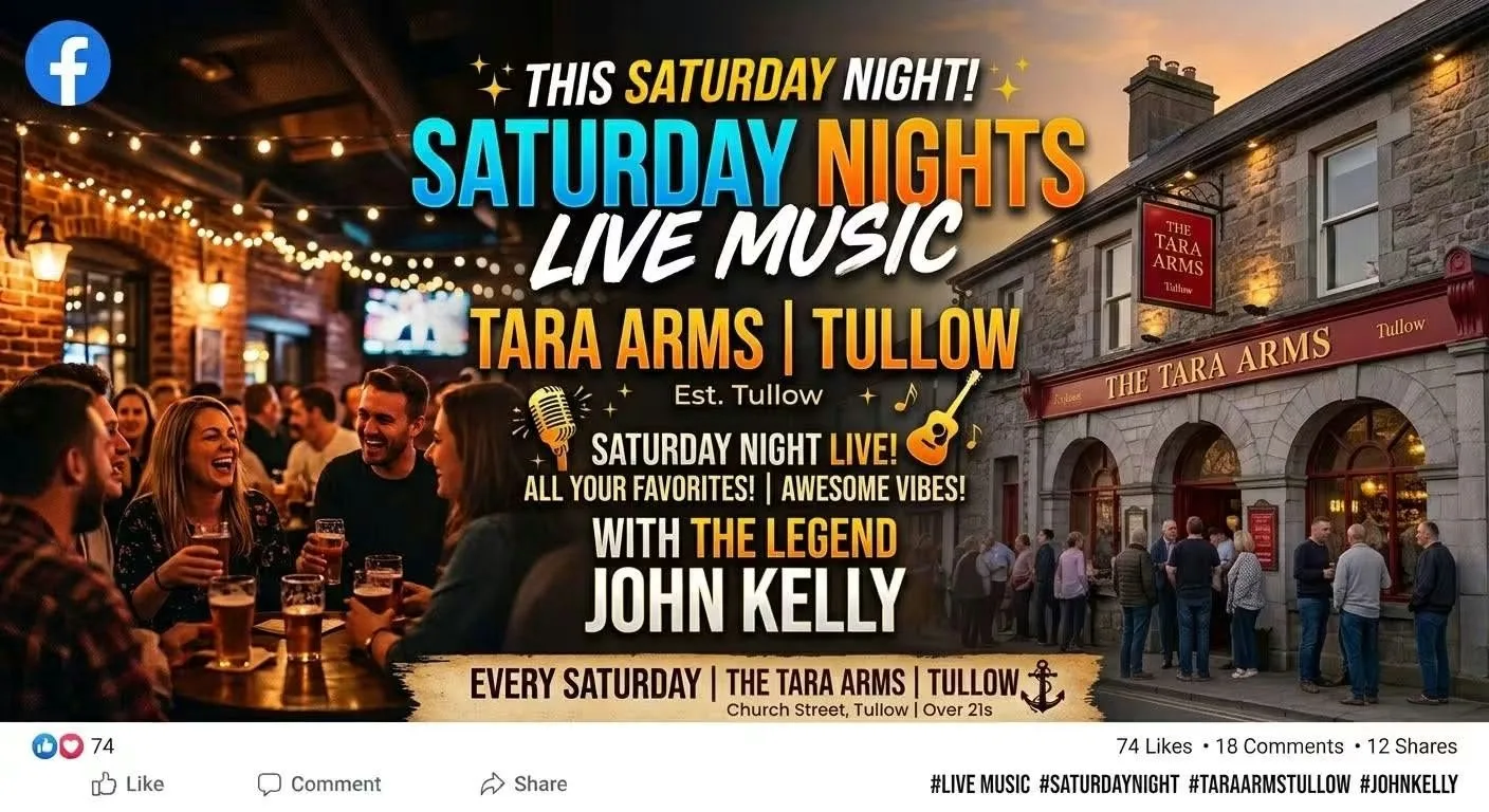 Saturday Night Live Music with John Kelly — Tara Arms flyer