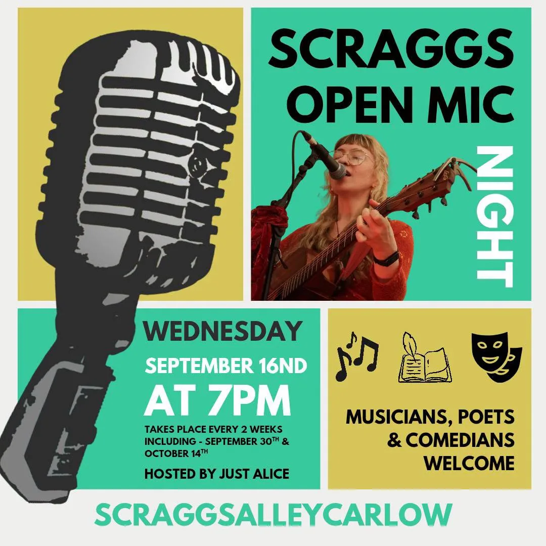 Scraggs Alley Open Mic Night flyer