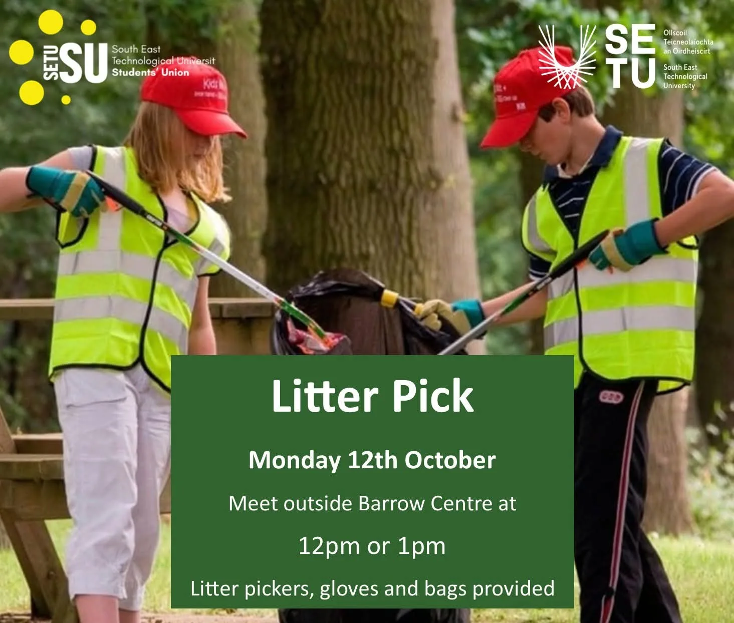 SETU Students’ Union Litter Pick flyer