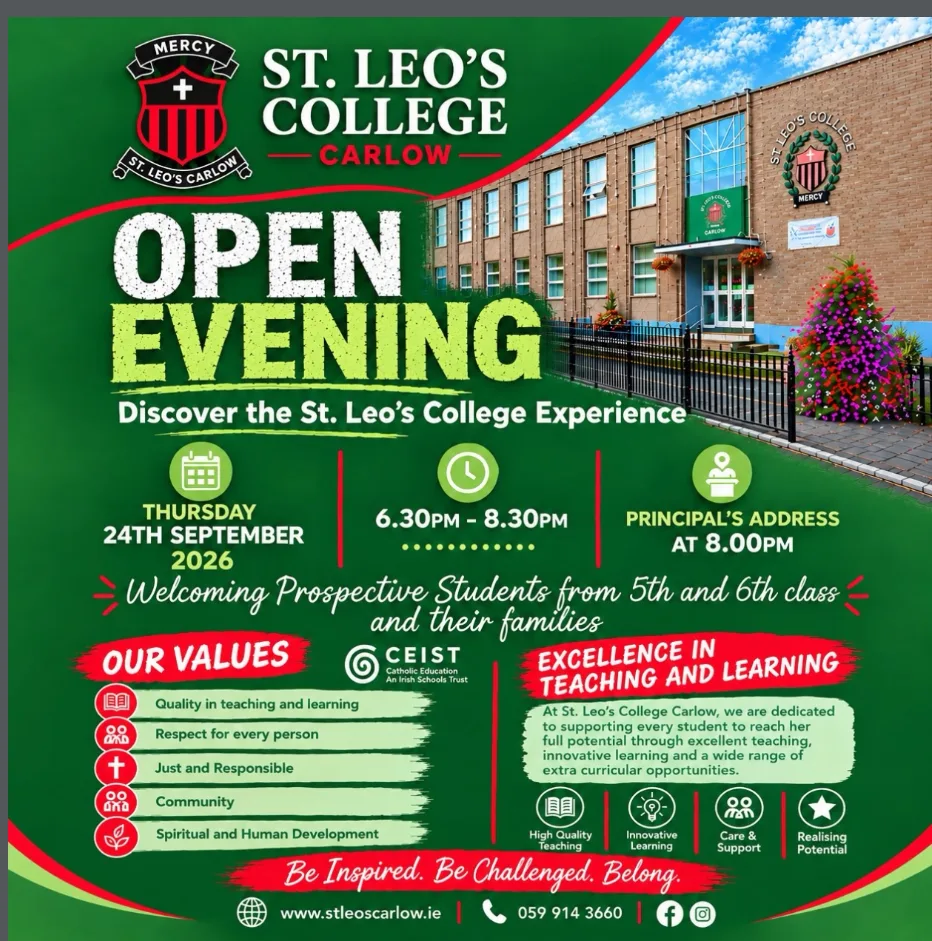 St. Leo's College — Open Evening flyer