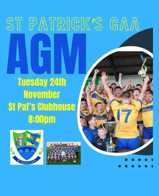 St Patrick’s GAA AGM flyer