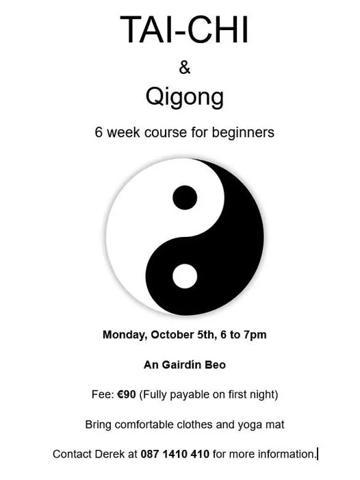 Tai-Chi & Qigong — 6 Week Course for Beginners flyer