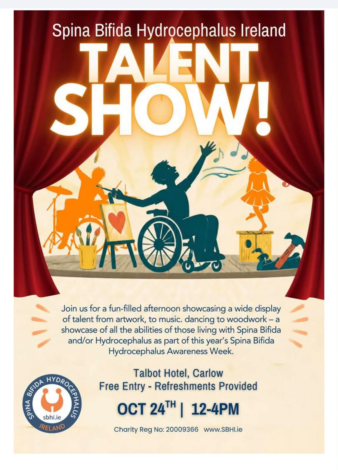 Talent Show — Spina Bifida Hydrocephalus Ireland flyer