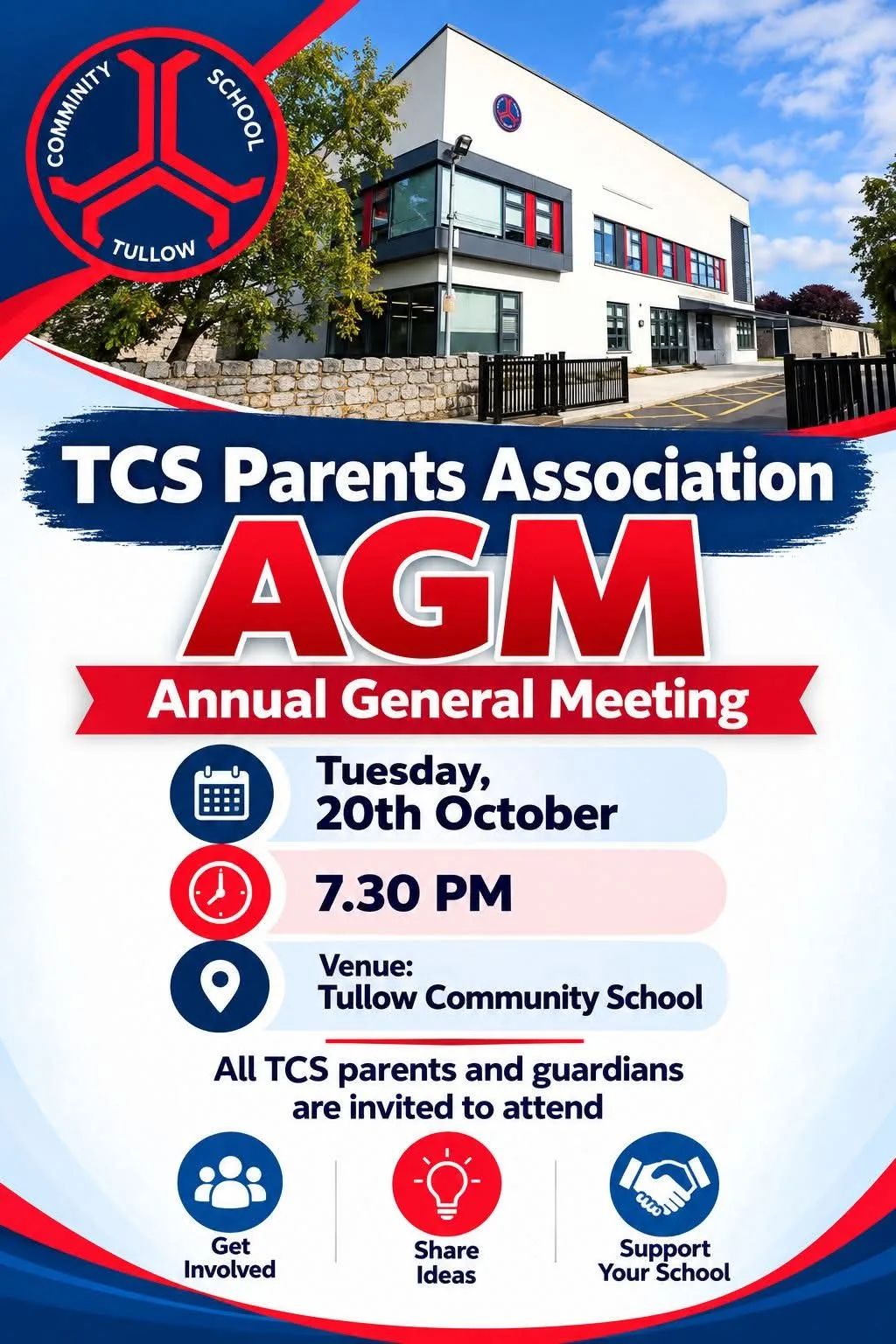 TCS Parents Association AGM flyer