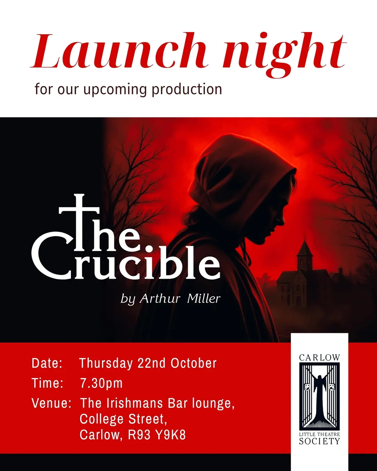The Crucible — Launch Night flyer