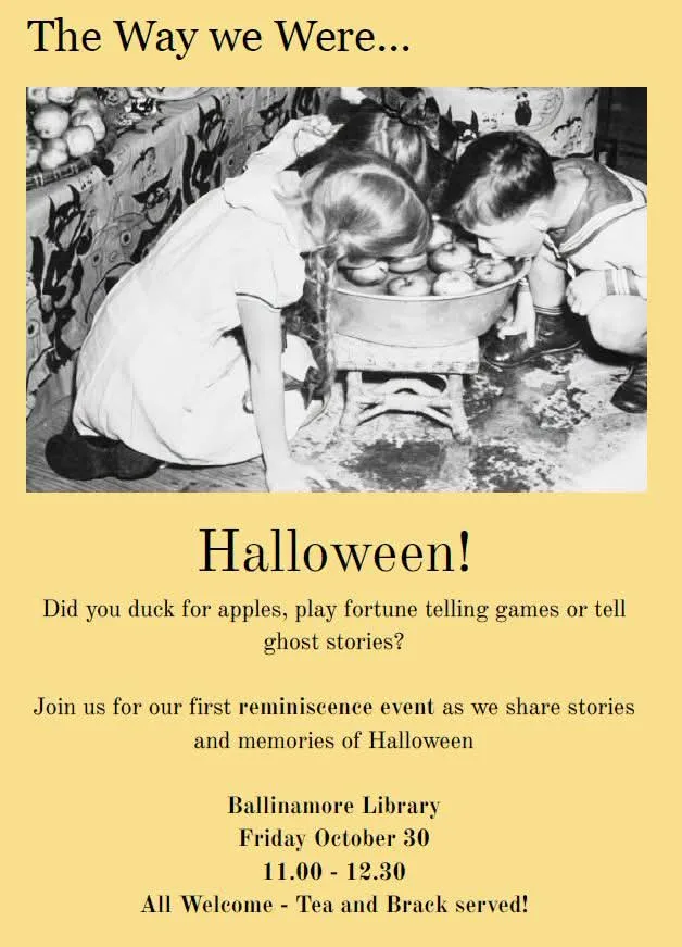 The Way We Were… Halloween (Reminiscence Event) flyer