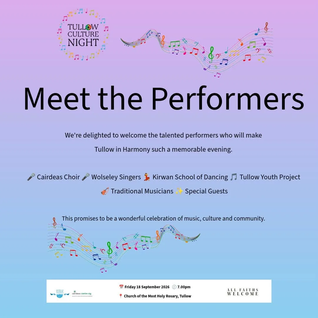 Tullow in Harmony — Meet the Performers flyer