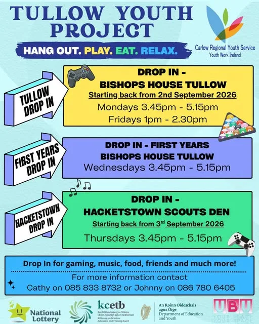 Tullow Youth Project — Drop-In (Bishops House Tullow) flyer