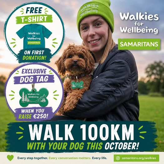 Walkies for Wellbeing — Walk 100km With Your Dog flyer