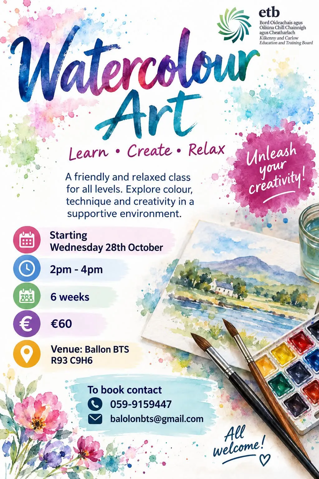 Watercolour Art flyer