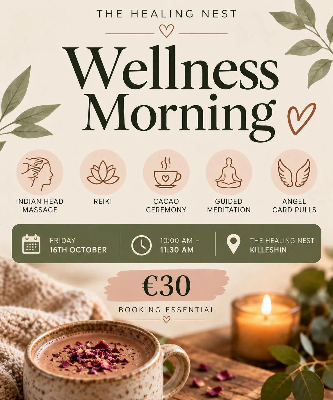 Wellness Morning — The Healing Nest, Killeshin flyer